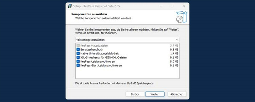 KeePass Setup Dialog 2
