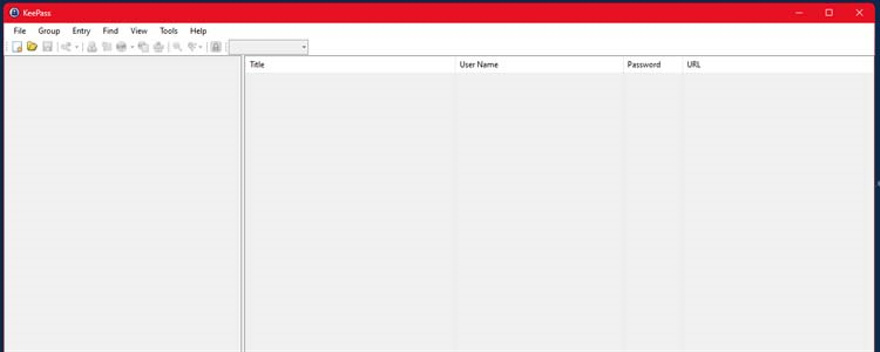 KeePass leer gestartet