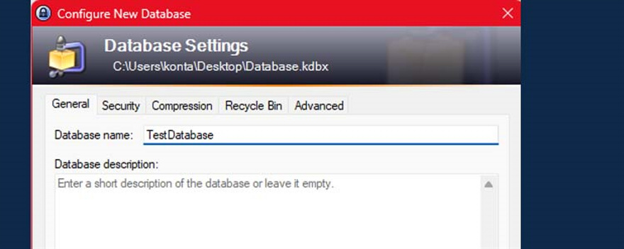 Database Name von KeePass