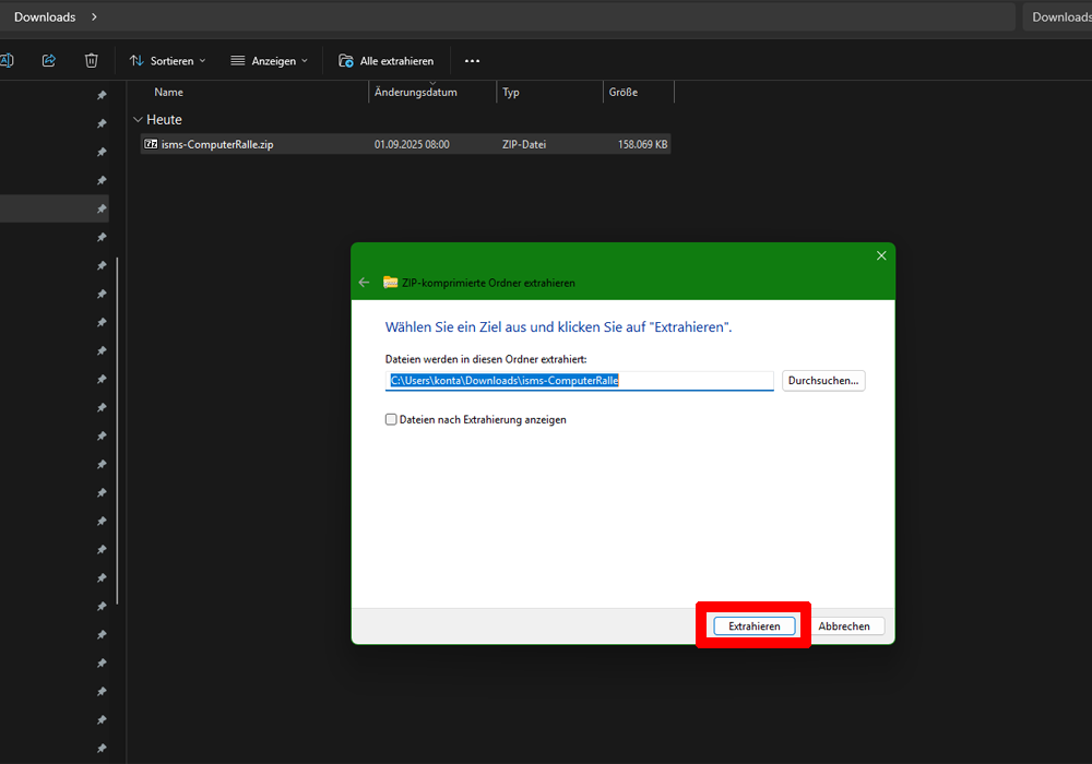 isms-ComputerRalle entpacken
