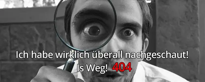 404 Fehlerseite Ralf-Peter Kleinert Grafikbanner