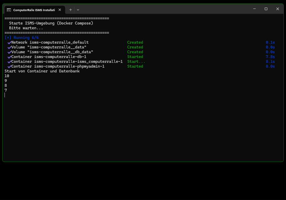 Docker Desktop isms Start