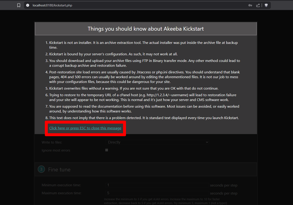 Akeeba Kickstart Information